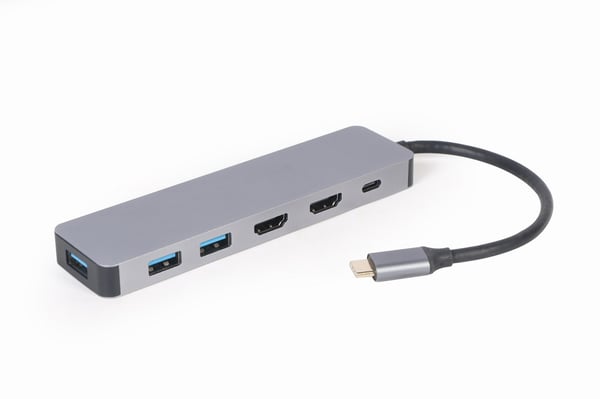Miniatyrbild 1 av 4: Gembird A-CM-COMBO3-03 gränssnittshubbar USB 3.2 Gen 1 (3.1 Gen 1) Type-C 5000 Mbit/s Grå