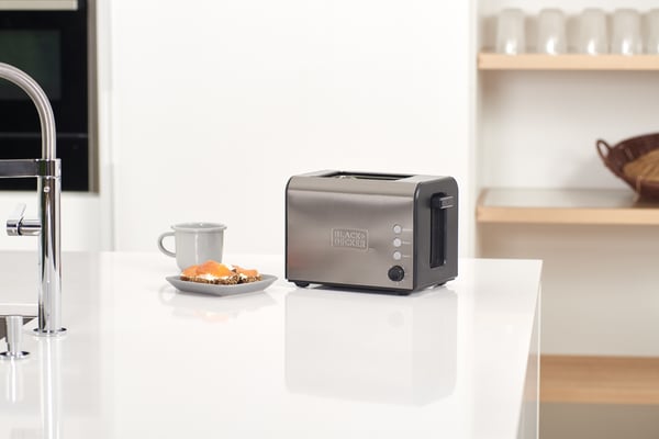 Black & Decker BXTO900E brödrostar 7 2 skivor 900 W Svart, Rostfritt stål