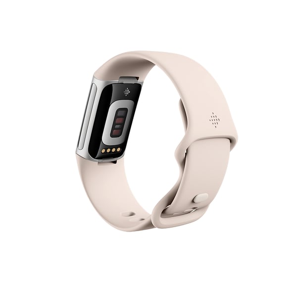 Miniatyrbillede 2 af 8: Fitbit Charge 6 AMOLED Aktivitetstracker til håndled Beige, Sølv