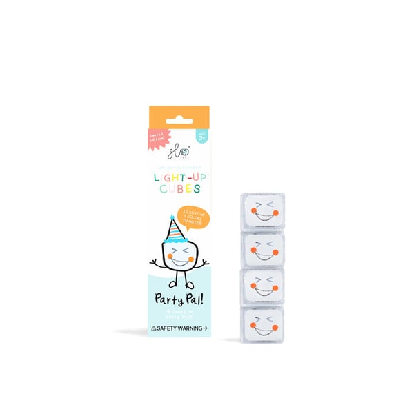 Miniatyrbillede 1 af 5: glo Party Pal Light-Up Cubes Badeblokke Flerfarvet