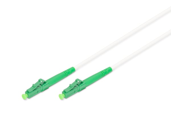 DIGITUS Glasfiber Patchkabel, stålforstærket, simplex, singlemode, LC/APC LC/APC, 1 m