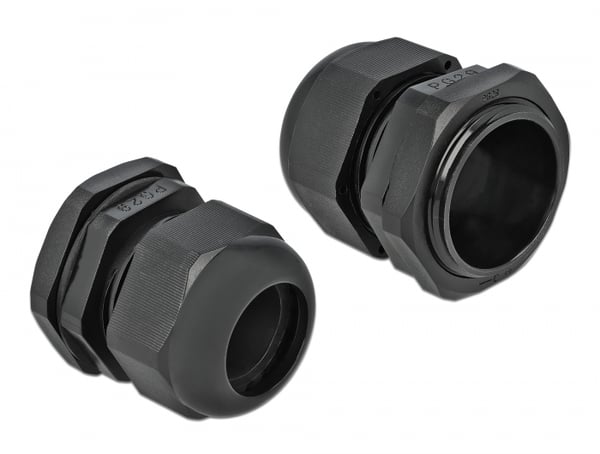 Miniatyrbillede 3 af 4: DeLOCK 60226 kabelforskruning Sort Plast 10 stk
