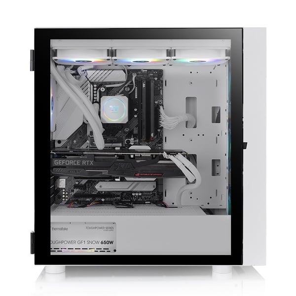 Miniatyrbillede 3 af 6: Thermaltake H570 TG ARGB Midi Tower Hvid
