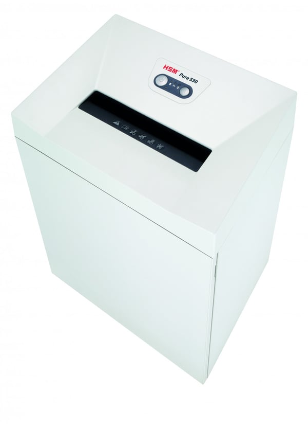 Miniatyrbild 3 av 5: HSM Pure 530 dokumentförstörare Partikelsnitt 55 dB 30 cm Vit