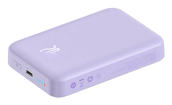 Baseus PPCX110105 powerbank Lithium polymer (LiPo) 10000 mAh Trådløs opladning Lilla