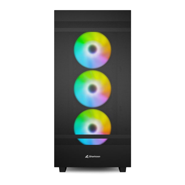 Miniatyrbillede 4 af 8: Sharkoon REBEL C50 RGB ATX Full Tower Sort