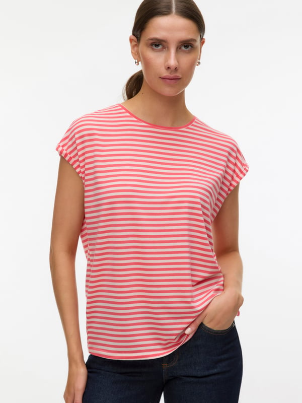 Vero Moda VMAVA T-Shirt,10284469,XL Rund krave Kort ærme Elastin