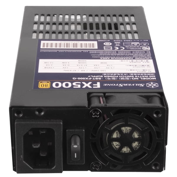 Miniatyrbild 4 av 21: Silverstone FX500 strömförsörjningsenheter 500 W 20+4 pin ATX Flex ATX Svart