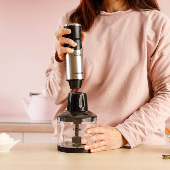 Solac Pro Chef 1502 Nedsænkning blender 1500 W Sort, Rustfrit stål