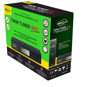 Miniatyrbillede 2 af 2: Digiquest Twin Tuner Small Edition Ethernet (RJ-45), Terrestrisk Fuld HD Sort