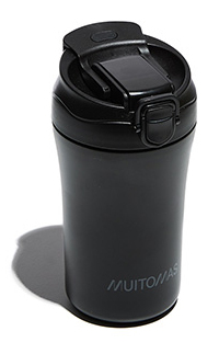 Miniatyrbillede 2 af 6: Muitomas WBOTTLETH350BK rejsekrus 350 ml Sort Rustfrit stål