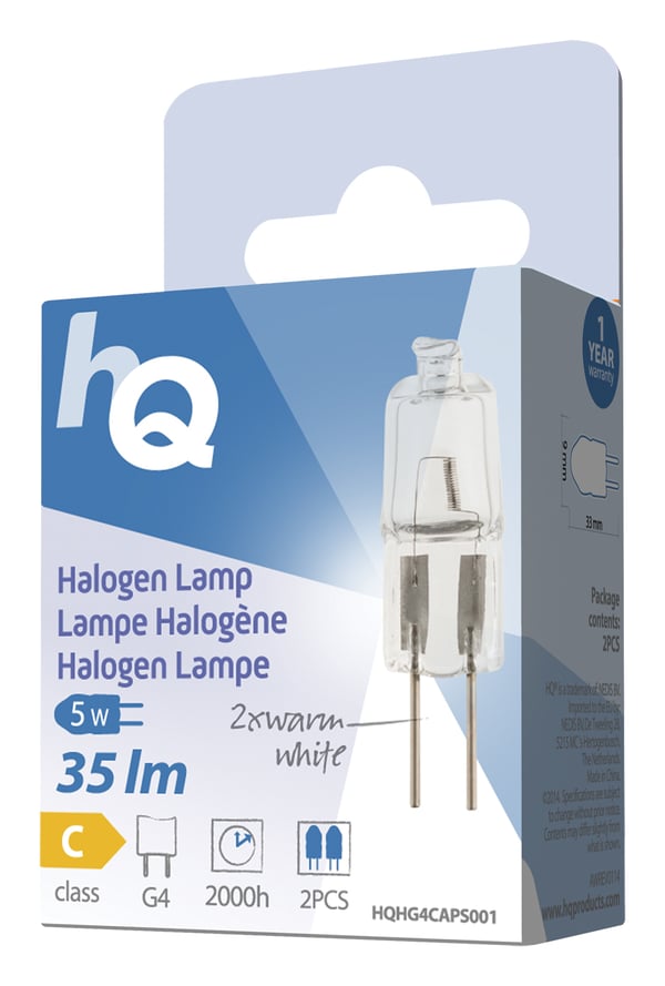 Pikkukuva 2 / 5: HQ HQHG4CAPS001 halogeenilamppu Lämmin valkoinen