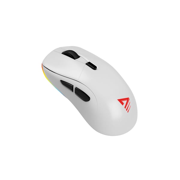 Savio RIFT WHITE gaming mouse RGB Dual Mode hiiri Pelaaminen Oikeakätinen Bluetooth + USB Type-C Optinen 10000 DPI