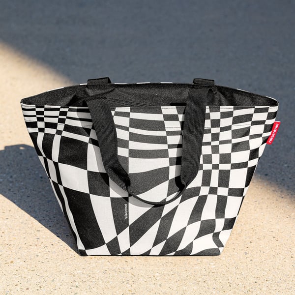 Reisenthel shopper M Sort, Hvid Mulepose