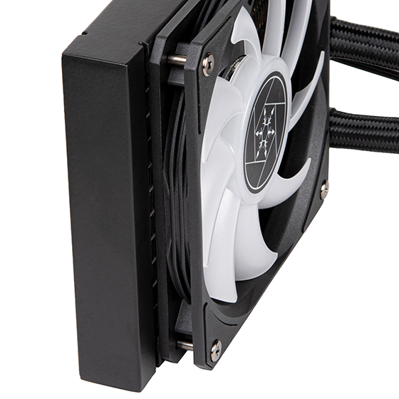 Silverstone VIDA 120 SLIM Datorväska Vätskekylningskit 12 cm Svart 1 styck