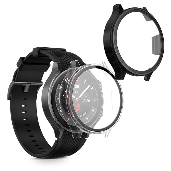 kwmobile KWM000039WP001C Smart bærbart (wearable) tilbehør Boks Sort, Transparent Glas, Plast