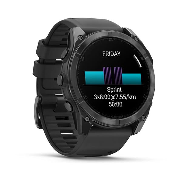 Miniatyrbild 2 av 11: Garmin Fenix 8 3,56 cm (1.4") AMOLED 51 mm Digital 454 x 454 pixlar Pekskärm Grå Wi-Fi GPS