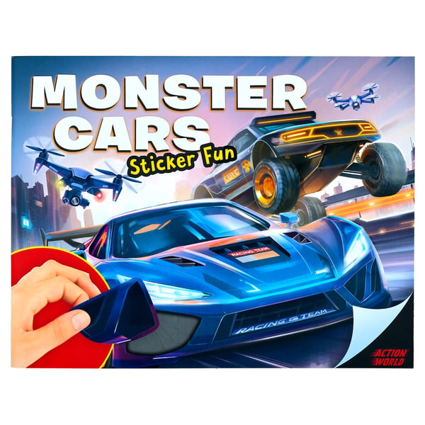 Miniatyrbillede 2 af 4: Dino World + Action Action World Monster Cars Sticker Fun