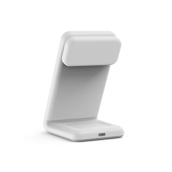 Crong CRG-MSPS-WHT oplader til mobil enhed Hovedtelefoner, Smartphone, SmartWatch Hvid USB Trådløs opladning Indendørs