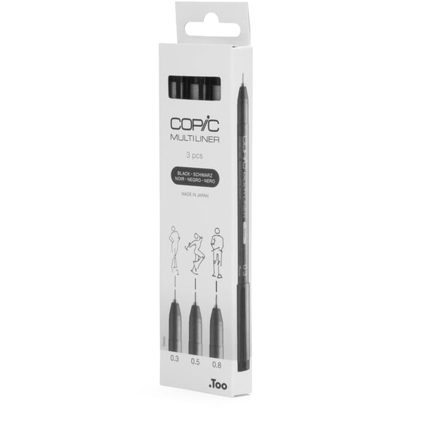 Copic Multiliner fineliner Flere Sort 3 stk