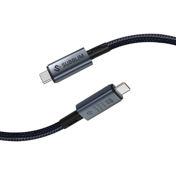 SUBBLIM SUBCAB-C24010 USB-kabel USB4 Gen 3x2 1,5 m USB C 40 Gbit/sek. 240 W Sort
