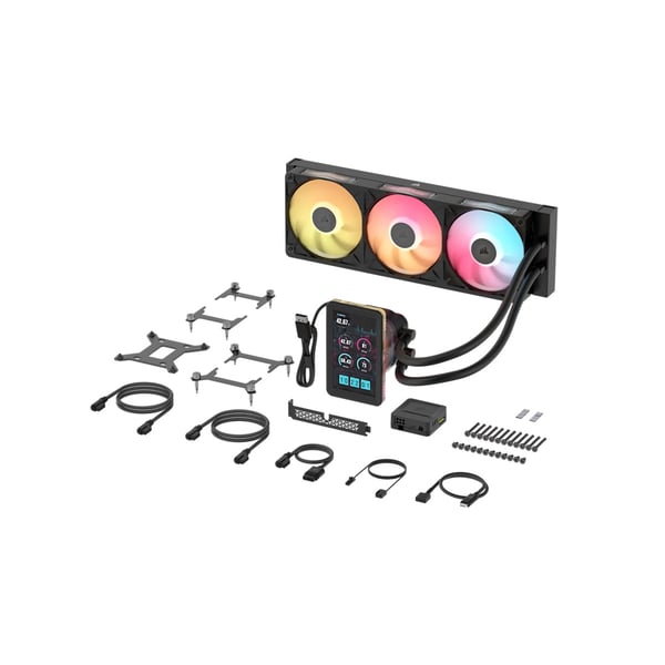 Pikkukuva 4 / 4: Corsair iCUE LINK TITAN II 360 RX LCD Suoritin All-in-one-nesteenjäähdytin 36 cm Musta 1 kpl