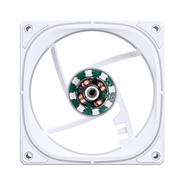 Jonsbo FR-505WR kylsystem för dator Datorväska Fan 12 cm Vit 1 styck