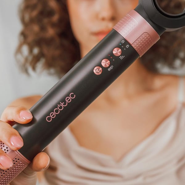 Cecotec Bamba CeramicCare 12in1 AirGlam Black Multistyler Varm Sort, Lyserød 1400 W