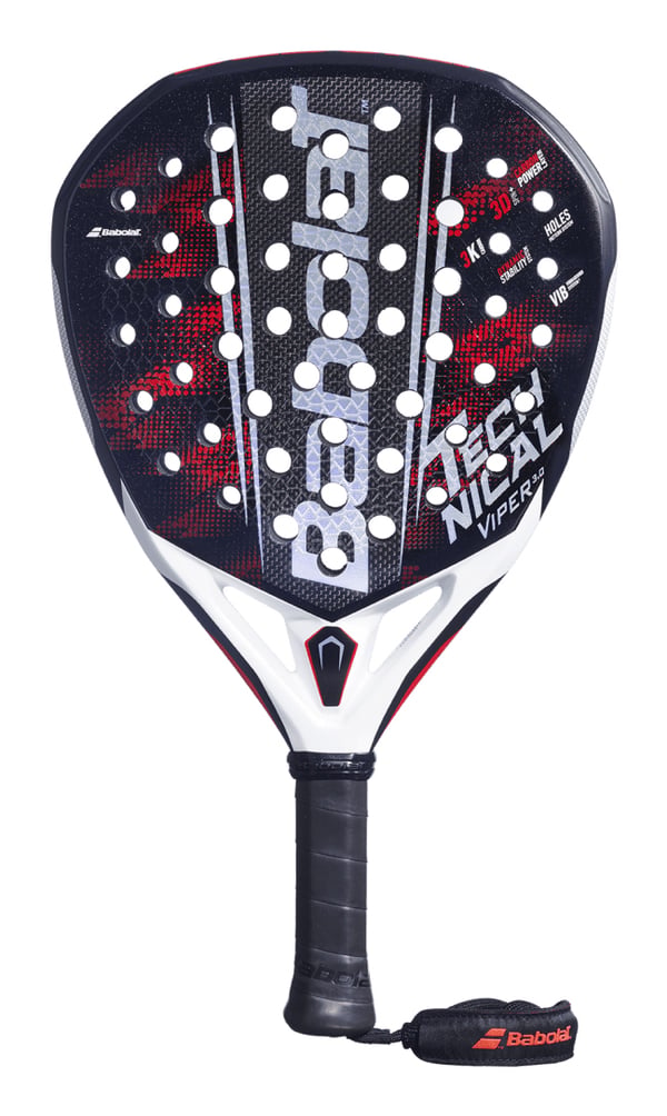 Miniatyrbillede 1 af 5: Babolat Technical Viper 3.0 Sort, Rød Kulfiber, EVA (ethylenvinylacetat) 1 stk
