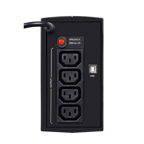 Miniatyrbillede 2 af 3: Ever DUO 550 AVR USB UPS-enhed Interaktivt indgangsstik 0,55 kVA 330 W 4 AC stikkontakt(er)