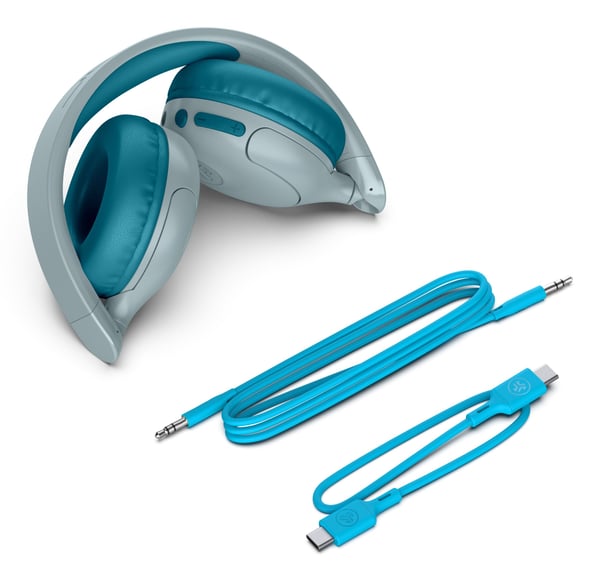 Miniatyrbillede 4 af 4: JLab JBuddies Pop Headset Kabel & trådløs Opkald/musik USB Type-C Bluetooth Teal