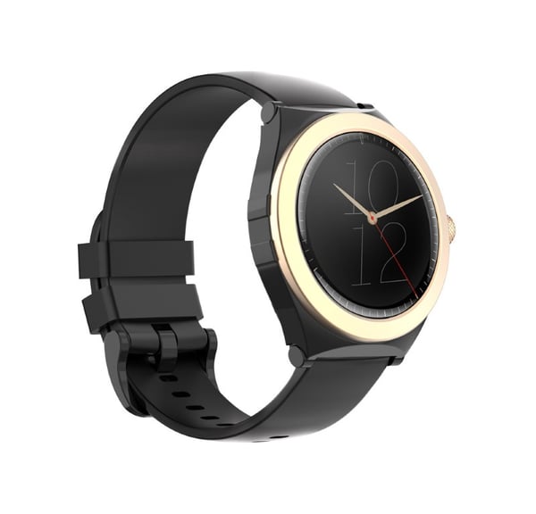 MaxCom FW76 Gal 3,02 cm (1.19") AMOLED 42 mm Digital 390 x 390 pixel Berøringsskærm Guld, Sort