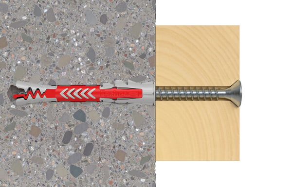 Miniatyrbillede 5 af 9: Fischer 545838 skrueanker og vægudtag 100 stk Skrue og vægstiksæt 30 mm