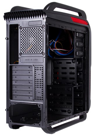 Black Lion IT1523 Midi Tower Musta, Punainen