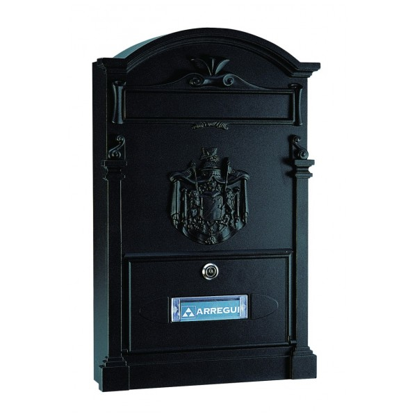 Arregui E2614 postkasse Sort Vægmonteret postkasse Aluminium