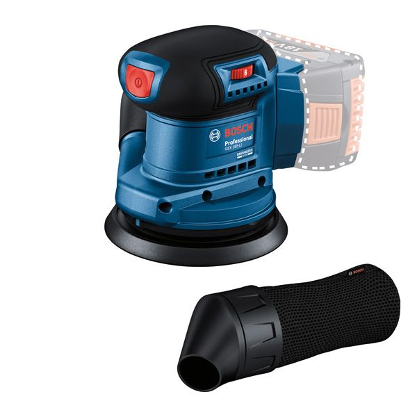Miniatyrbillede 11 af 11: Bosch GEX 185-LI Professional Excentersliber 10000 OPM Blå