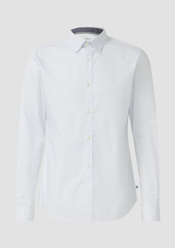 s.Oliver 2169878.01A0.XXL skjorte & top Point collar Langærmet Bomuld, Elastin