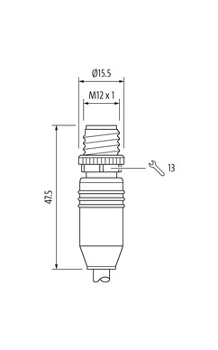 Miniatyrbillede 2 af 6: Murrelektronik 7000-40501-3310060 signalkabel 0,6 m Hvid