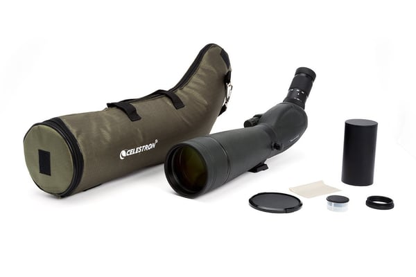 Pikkukuva 8 / 8: Celestron TrailSeeker 80-45 Degree Spotting Scope -kaukoputki 60x BaK-4 Musta