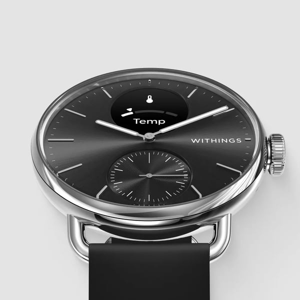 Miniatyrbild 2 av 4: Withings ScanWatch 2 1,6 cm (0.63") OLED 38 mm Hybrid Rostfritt stål