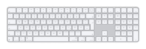 Apple Magic tangentbord Universal USB + Bluetooth QWERTZ tyska Vit
