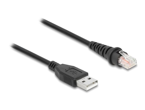 DeLOCK 90611 videokabeladapter 2 m RJ-45 USB Type-A Svart