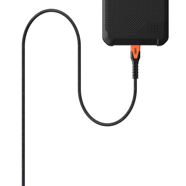Miniatyrbillede 3 af 8: Urban Armor Gear Kevlar USB-kabel USB 2.0 1,5 m USB C 0,48 Gbit/sek. 140 W Sort, Orange