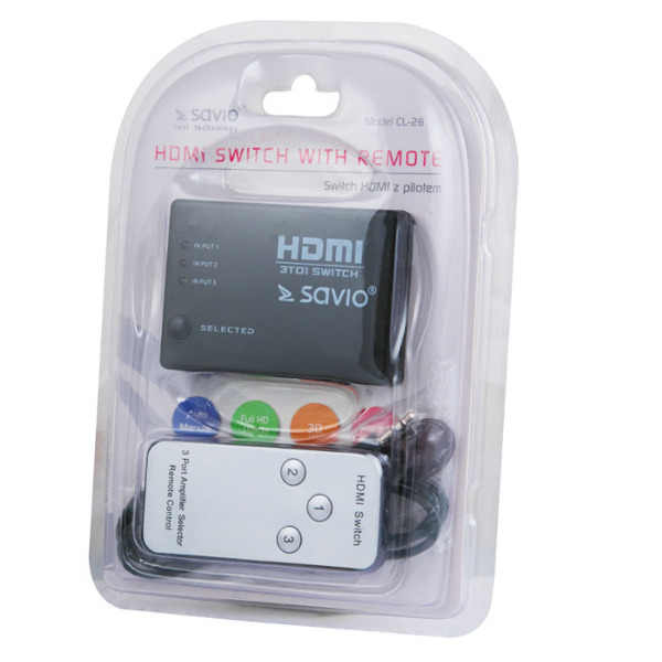 Savio CL-28 bild-switchar HDMI