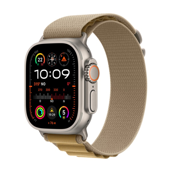 Miniatyrbillede 1 af 4: Apple Watch Ultra 2 OLED 49 mm Digital 410 x 502 pixel Berøringsskærm 4G Titanium GPS (satellit)