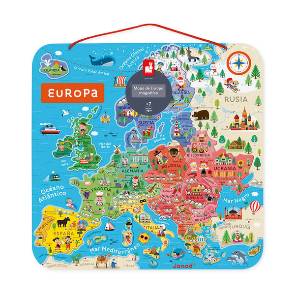 JANOD Magnetic European Map Spanish Version