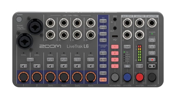 Pikkukuva 1 / 8: Zoom LiveTrak L6 10 kanavaa 20 - 20000 Hz Musta