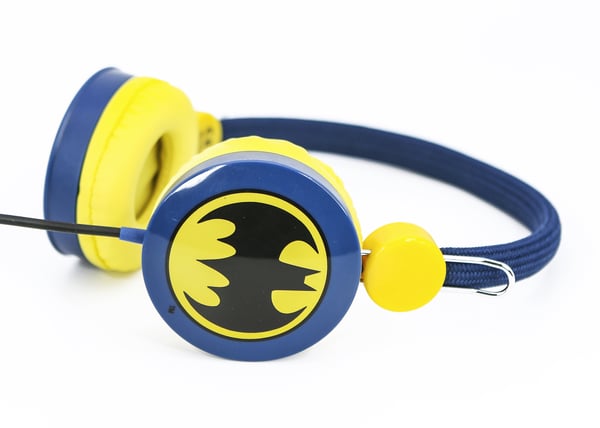 OTL Technologies DC Comics Batman Caped Crusader Hörlurar Kabel Huvudband Musik Blå