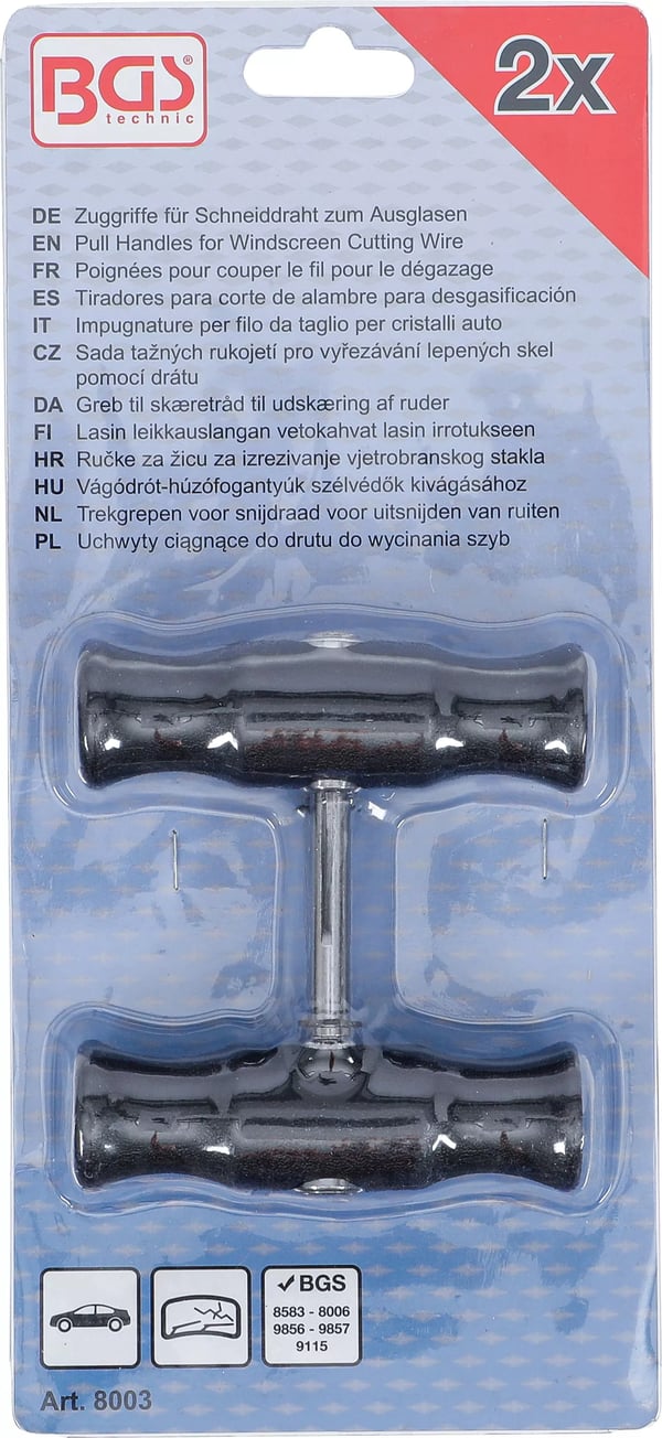 BGS technic Pull Handles for Windscreen Cutting Wire