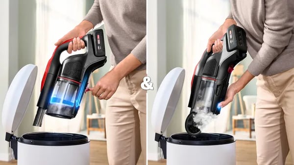 Pikkukuva 15 / 21: Bosch BCS1041PET varsi-imuri & sähköharja Sauvaimuri Akku Kuiva HEPA Pussiton 0,4 L 23,5 W Musta, Punainen 4 ah